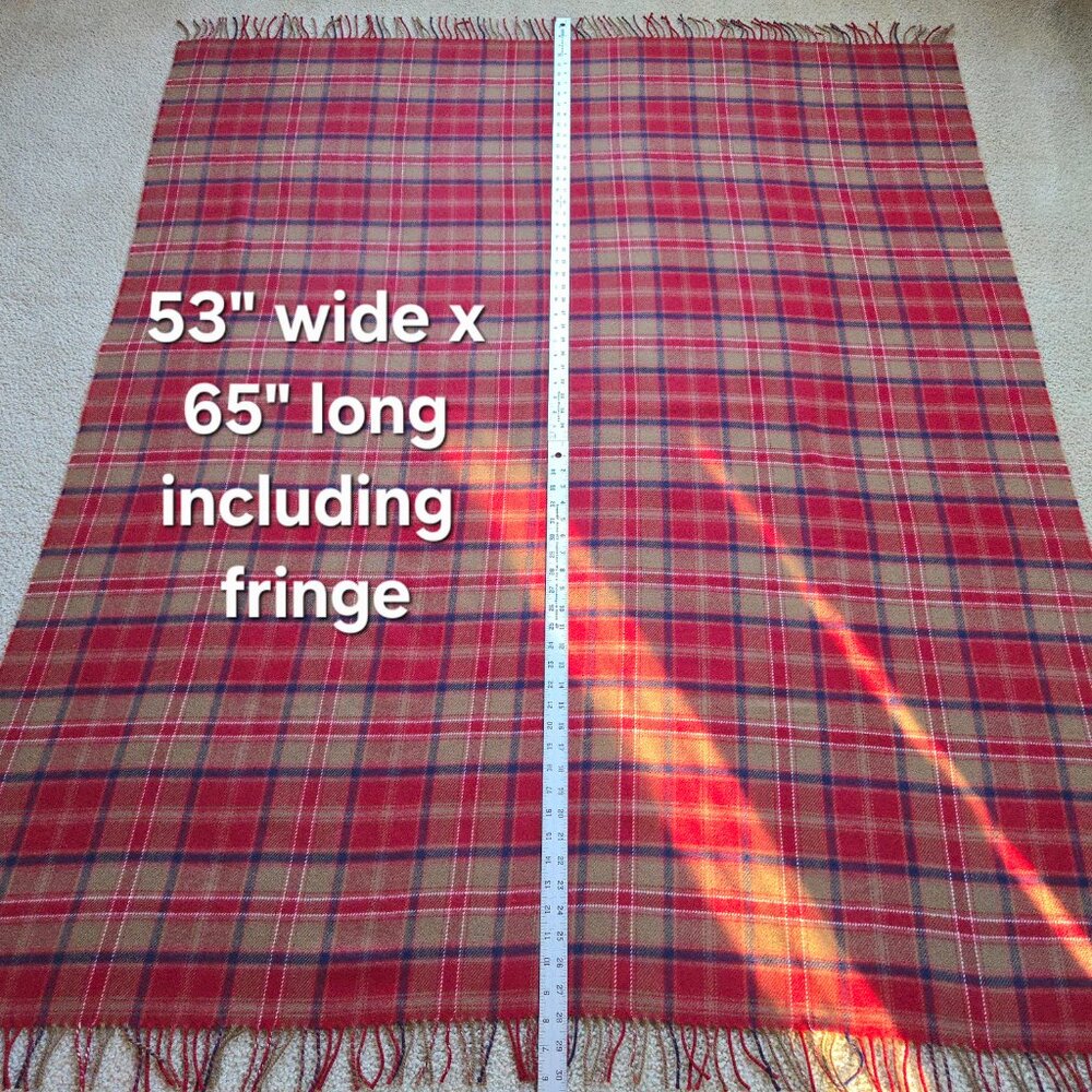 NWT Brushed Wool Throw Blanket Plaid Dunollie Castle Scotland Rare History - Picture 3 of 13